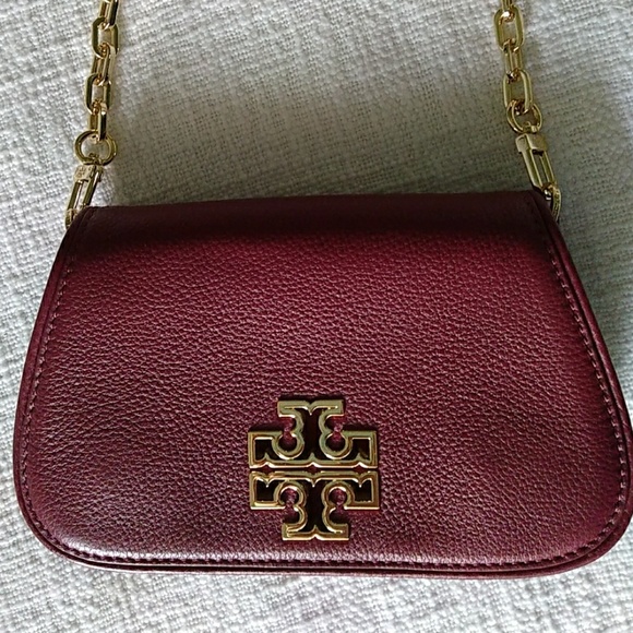Tory Burch Handbags - TORY BURCH BRITTEN MINI CROSSBODY RED AGATE